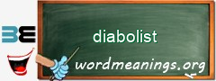 WordMeaning blackboard for diabolist